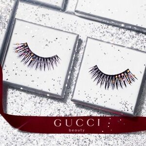 GUCCI ✨ Limited Edition ✨ FALSE LASHES adorned w/ Crystals (Gucci Glue included)